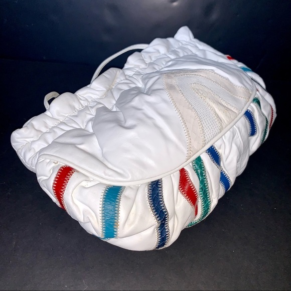 v i n t a g e :: Unique Large Leather Patchwork Crossbody Purse Clutch - Picture 4 of 12